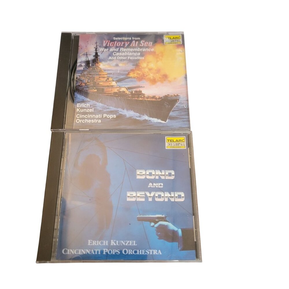 Victory At Sea & Bond And Beyond CDs By Erich Kunzel & Cincinnati Pops Orchestra